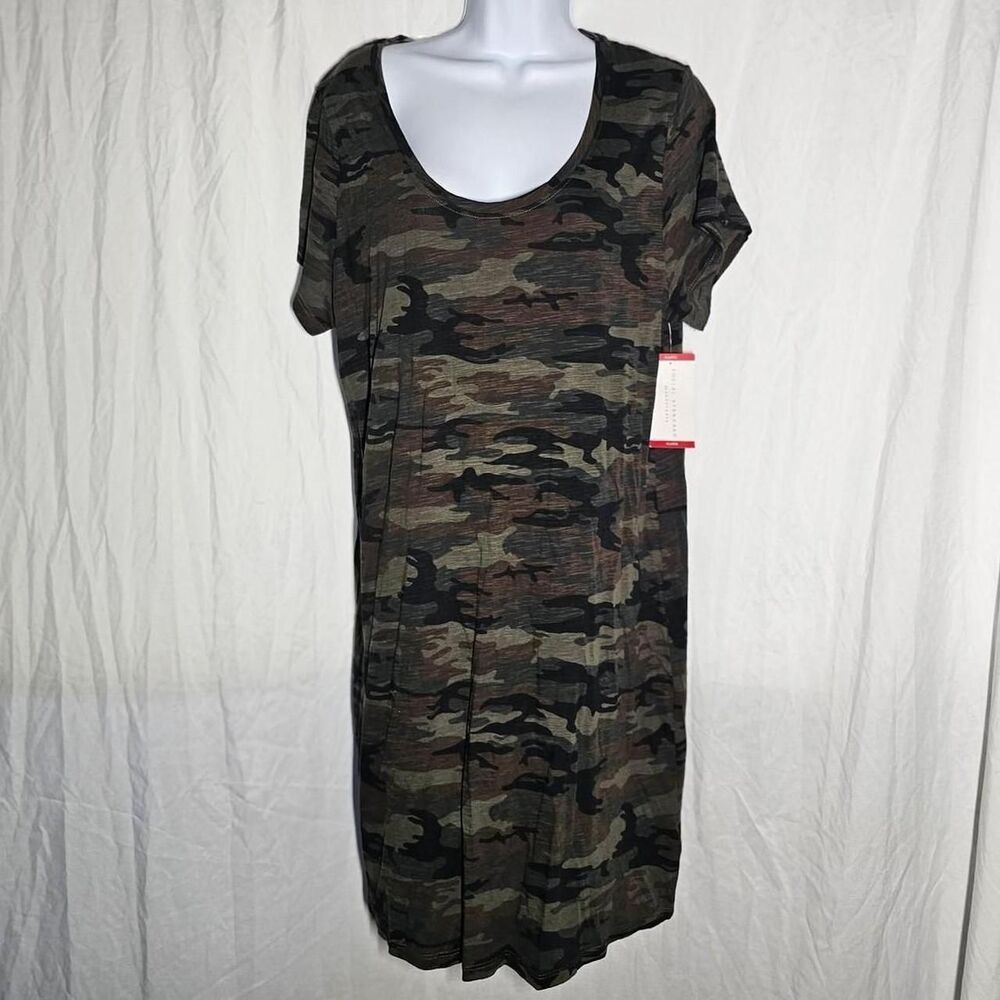 nwt green camo boxy tshirt dress